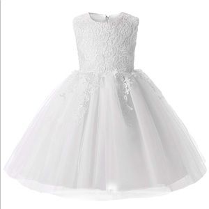 Amazon white tulle and lace dress (3t)